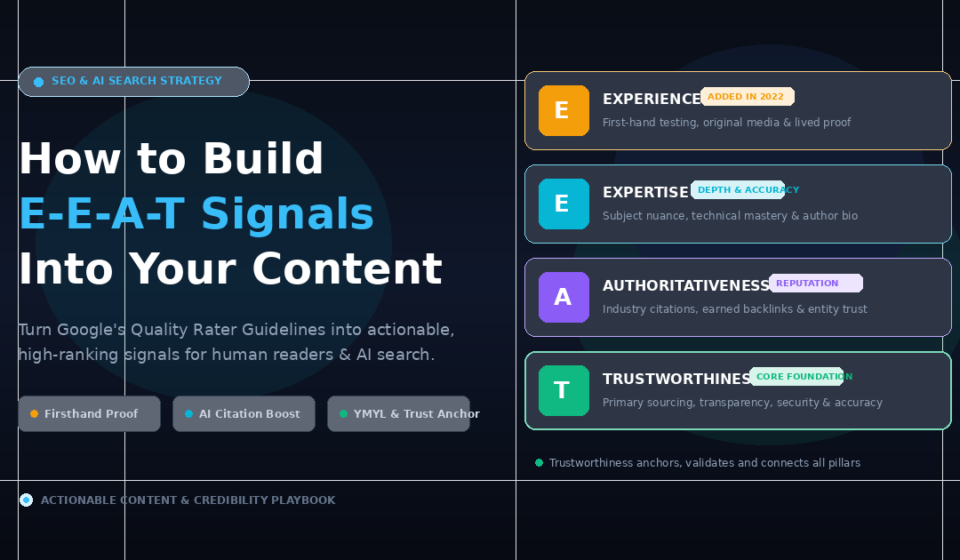 How to Build E-E-A-T Signals Into Content